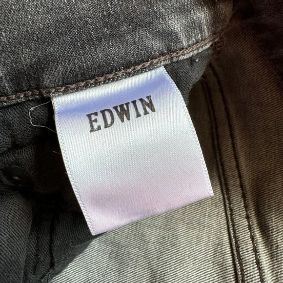 Edwin Jeans Candice 10” high rise skinny Grey Rinse denim jeans size 25 - Picture 5 of 7
